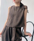 【その他のブランド/Other】の●ノースリーブトップス ワイドパンツ セットアップ ブラウン|ID: prp329100004647106 ipo3291000000033545736