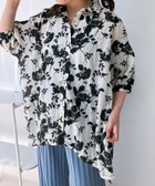 【その他のブランド/Other】の○イレギュラーヘムMIX5分袖チュニック シロクロPハナ|ID: prp329100004647112 ipo3291000000033609885