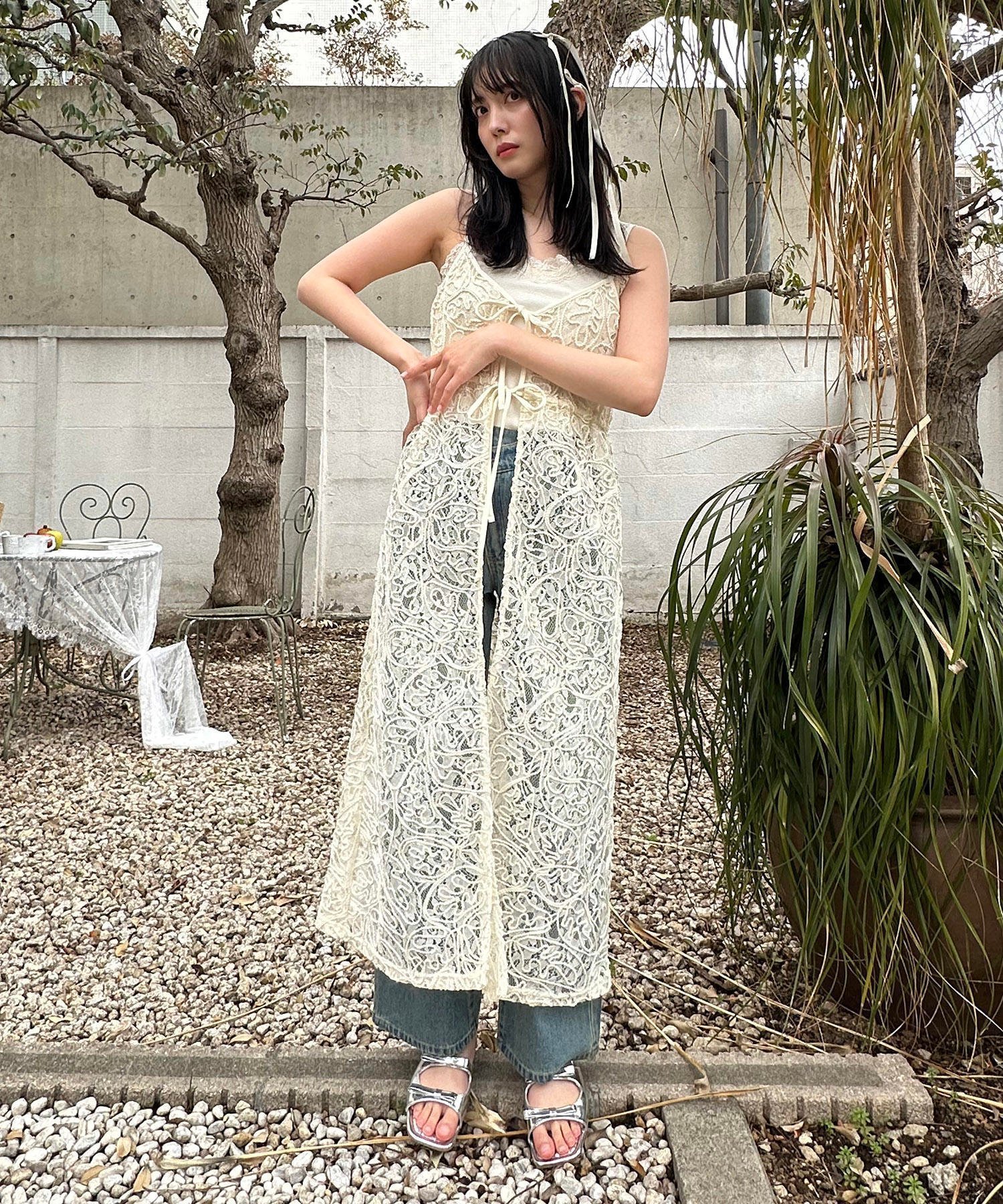 【その他のブランド/Other】の●アソートデザイン リボンキャミワンピース 人気、トレンドファッション・服の通販 founy(ファニー) 　ファッション　Fashion　レディースファッション　Fashion for Women　ワンピース　Dresses　キャミソールワンピース　Camisole Dresses　キャミソール　Camisole, Spaghetti Strap Top　キャミワンピース　Cami Dress, Slip Dress　シンプル　Simple, Minimal　タンク　Tank Top, Sleeveless Top　ダブル　Double, Double-Breasted　デニム　Denim, Jeans Material　フロント　Front, Front Design　リボン　Ribbon, Bow　レース　Lace, Lace Fabric　再入荷　Restock / Back in Stock　おすすめ　Recommended / Our Picks　 other-1|ID: prp329100004647115 ipo3291000000033633920