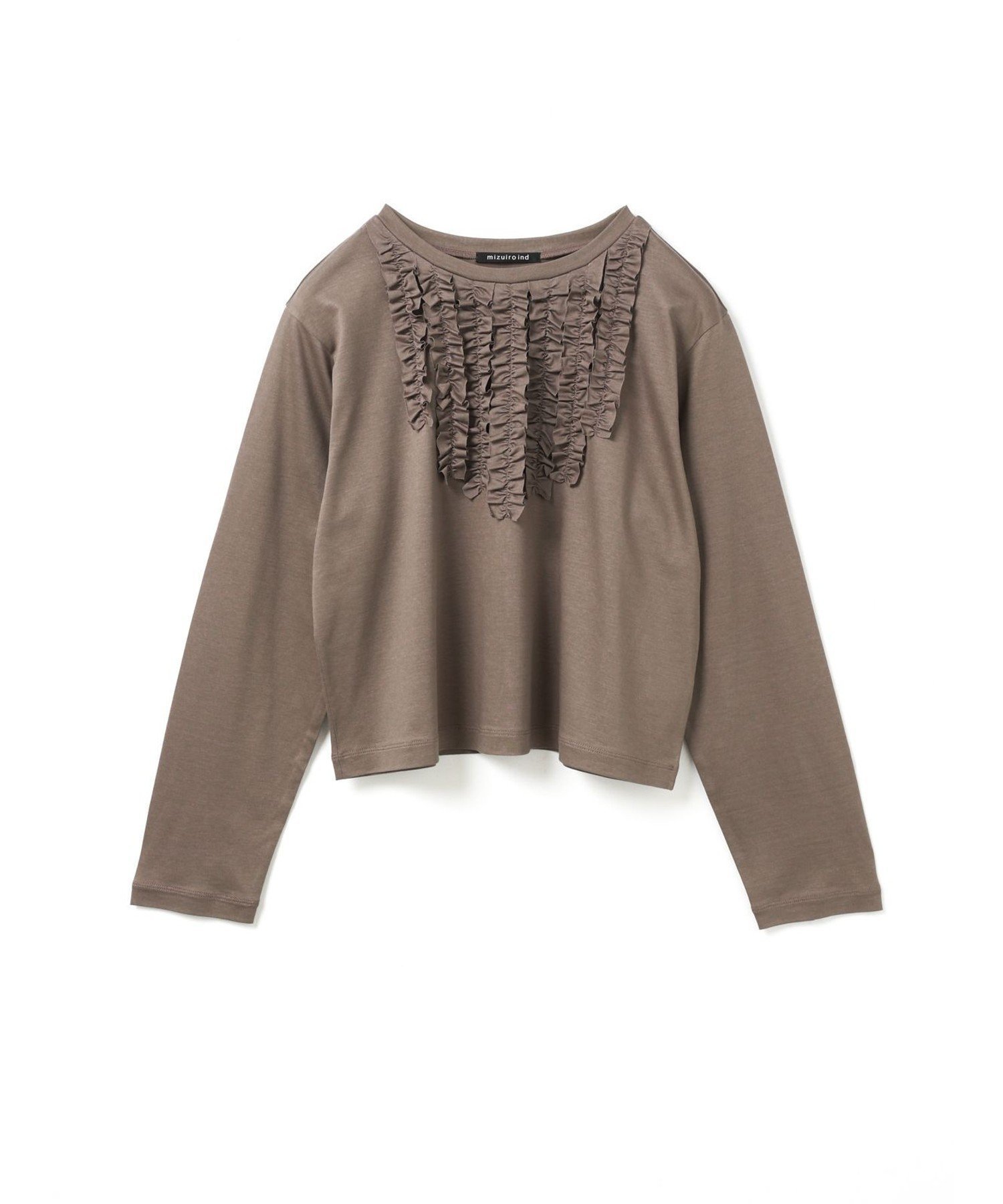 【マーコート/MARcourt】のmizuiro ind フロントフリルプルオーバー インテリア・キッズ・メンズ・レディースファッション・服の通販 founy(ファニー) 　ファッション　Fashion　レディースファッション　Fashion for Women　トップス・カットソー　Cut & Sew Tops　カジュアルプルオーバー・ニットトップス　Pullovers & Knit Tops / Casual Pullovers　インナー　Innerwear　カットソー　Cut and Sewn Top　シンプル　Simple, Minimal　スタイリッシュ　Stylish, Fashionable　フリル　Frill, Ruffle　ポケット　Pocket, Pocket Detail　無地　Plain, Solid Color　秋　Autumn　長袖　Long Sleeve, Full Sleeve　ピンクベージュ|ID: prp329100004647119 ipo3291000000033651929