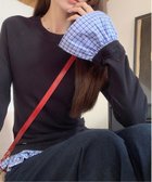 【チェルカ/CERCA】のHALEY PESCA/HALEY PESCA/チェック柄フリルトップス カットソー 人気、トレンドファッション・服の通販 founy(ファニー) ファッション Fashion レディースファッション Fashion for Women トップス・カットソー Cut & Sew Tops カットソー・ベーシックTシャツ Cut-and-Sewn Tops / Stretch Tees & Basics カットソー Cut and Sewn Top ガーリー Girly, Feminine Style シンプル Simple, Minimal チェック Check, Plaid, Tartan デニム Denim, Jeans Material ネックレス Necklace, Pendant Necklace フリル Frill, Ruffle ベーシック Basic, Essential モチーフ Motif, Design Theme ワイド Wide, Wide Fit thumbnail ブラック|ID: prp329100004647141 ipo3291000000033545932