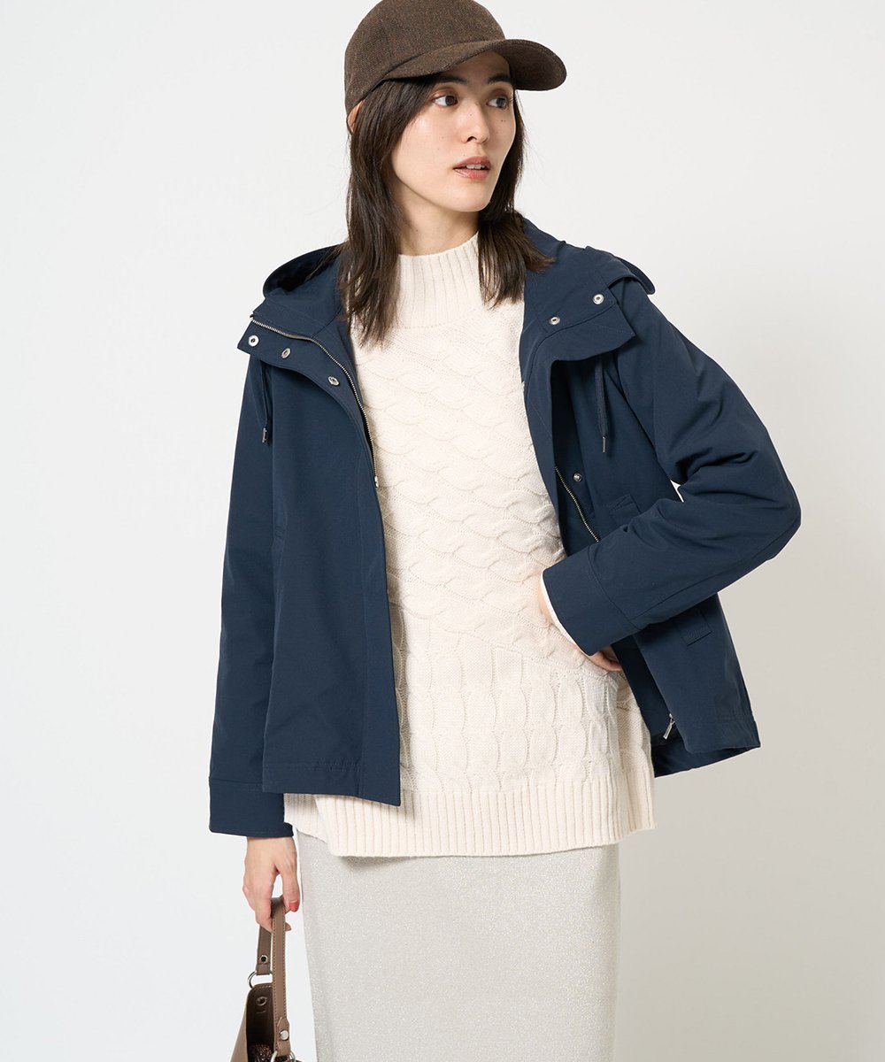 【アー ヴェー ヴェー/a.v.v】の【微撥水】バックタックフーテッドブルゾン 人気、トレンドファッション・服の通販 founy(ファニー) 　ファッション　Fashion　レディースファッション　Fashion for Women　アウター　Coat / Outerwear Collection　ブルゾンジャケット・スポーティアウター　Blouson Jackets　バッグ　Bags　おすすめ　Recommended / Our Picks　フレア　Flare, Flared　ヨーク　Yoke, Yoke Design　エレガント 上品　Elegant　春　Spring　秋　Autumn　 other-1|ID: prp329100004647146 ipo3291000000033545959