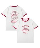 【アイモハ/aimoha】のHOOK -original- ヴィンテージ風『ホット ドッグ』プリントリンガーTEE レッド|ID: prp329100004647166 ipo3291000000033546060
