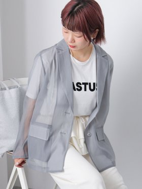 【エヘカソポ/ehka sopo】の◎シアーテーラードジャケット 人気、トレンドファッション・服の通販 founy(ファニー) ファッション Fashion レディースファッション Fashion for Women アウター Coat / Outerwear Collection レディースジャケット・軽アウター Jackets テーラードジャケット / 通勤・きれいめスタイル Tailored Jackets & Blazers シアー Sheer, See-Through |ID:prp329100004647167
