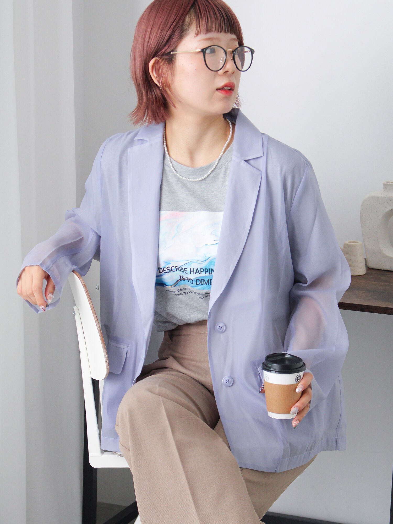 【エヘカソポ/ehka sopo】の◎シアーテーラードジャケット インテリア・キッズ・メンズ・レディースファッション・服の通販 founy(ファニー) 　ファッション　Fashion　レディースファッション　Fashion for Women　アウター　Coat / Outerwear Collection　レディースジャケット・軽アウター　Jackets　テーラードジャケット / 通勤・きれいめスタイル　Tailored Jackets & Blazers　シアー　Sheer, See-Through　サックスブルー|ID: prp329100004647167 ipo3291000000033546064