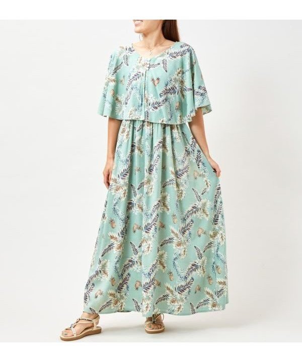 【アミナコレクション/Amina Collection】の【カヒコ】ニニウWAYワンピース インテリア・キッズ・メンズ・レディースファッション・服の通販 founy(ファニー) 　ファッション　Fashion　レディースファッション　Fashion for Women　ワンピース　Dresses　ボタニカル　Botanical, Floral Pattern　リゾート　Resort, Vacation Style　グリーン|ID: prp329100004647219 ipo3291000000033546304