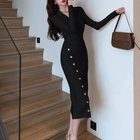【ミニミニストア/miniministore】のカシュクールニットワンピース レディース 人気、トレンドファッション・服の通販 founy(ファニー) ファッション Fashion レディースファッション Fashion for Women ワンピース Dresses ニットワンピース Knit Dresses アクリル Acrylic Material エレガント 上品 Elegant 秋 Autumn 長袖 Long Sleeve, Full Sleeve フィット Fit, Slim Fit フォーマル Formal, Dressy ベーシック Basic, Essential 無地 Plain, Solid Color thumbnail ブラック|ID: prp329100004647224 ipo3291000000033546328