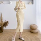 【ミニミニストア/miniministore】のカシュクールニットワンピース レディース 人気、トレンドファッション・服の通販 founy(ファニー) ファッション Fashion レディースファッション Fashion for Women ワンピース Dresses ニットワンピース Knit Dresses アクリル Acrylic Material エレガント 上品 Elegant 秋 Autumn 長袖 Long Sleeve, Full Sleeve フィット Fit, Slim Fit フォーマル Formal, Dressy ベーシック Basic, Essential 無地 Plain, Solid Color thumbnail ベージュ|ID: prp329100004647224 ipo3291000000033546329