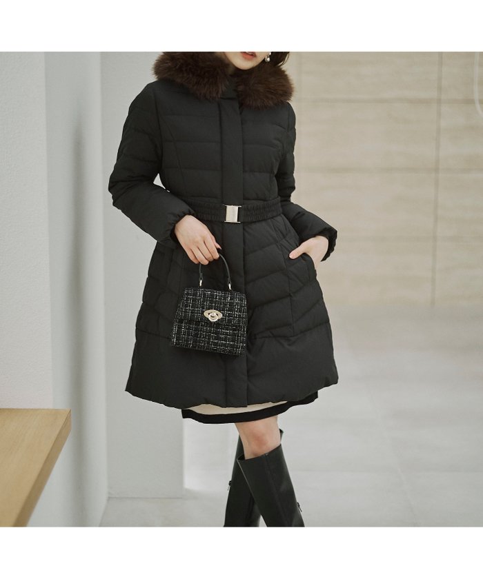 【プロポーション ボディドレッシング/PROPORTION BODY DRESSING】のベルト付ダウン 25AW インテリア・キッズ・メンズ・レディースファッション・服の通販 founy(ファニー) https://founy.com/ ファッション Fashion レディースファッション Fashion for Women ベルト&ウエストマーク Belts & Waist Accessories 2025年 2025 2025-2026秋冬・A/W Autumn/Winter 2025–26 AW25–26 タフタ Taffeta, Structured Fabric ダウン Down, Puffer フェイクファー Faux Fur, Imitation Fur フランス France, French 軽量 Lightweight, Ultra Light |ID: prp329100004647229 ipo3291000000034760791