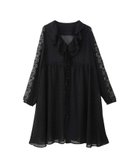 【ヒステリックグラマー/HYSTERIC GLAMOUR】のSNAKE LOOP刺繍 フリルワンピース 人気、トレンドファッション・服の通販 founy(ファニー) ファッション Fashion レディースファッション Fashion for Women ワンピース Dresses ガーリー Girly, Feminine Style スパンコール Sequins, Sequin Embellishment フリル Frill, Ruffle フロント Front, Front Design thumbnail ブラック|ID: prp329100004647232 ipo3291000000033546398