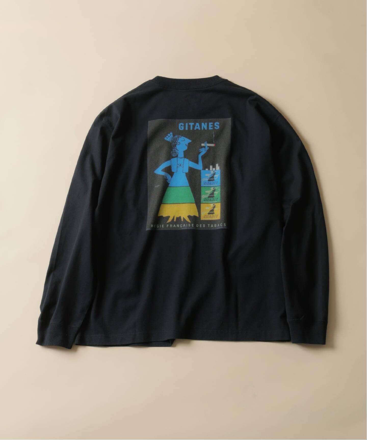 【エディフィス/EDIFICE】のSAVIGNAC (サヴィニャック) 別注 French Company プリント ロングスリーブ Tシャツ インテリア・キッズ・メンズ・レディースファッション・服の通販 founy(ファニー) 　ファッション　Fashion　レディースファッション　Fashion for Women　トップス・カットソー　Cut & Sew Tops　シャツ・ブラウス・オフィスカジュアル　Elegant Blouses & Button-Ups　ロングTシャツ・Tシャツ　Longline T-Shirts & Tees　シンプル　Simple, Minimal　スリーブ　Sleeve, Long Sleeve / Short Sleeve　フランス　France, French　プリント　Print, Printed Pattern　別注　Limited Edition, Custom Order　モチーフ　Motif, Design Theme　ロング　Long, Long-Length　ワーク　Workwear, Utility Style　おすすめ　Recommended / Our Picks　2025年　2025　2025-2026秋冬・A/W　Autumn/Winter 2025–26 AW25–26　ブラック|ID: prp329100004647267 ipo3291000000033546541