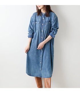 【ニューヨーカー/NEWYORKER】のEDWIN 6.5オンス デニムシャツワンピース 人気、トレンドファッション・服の通販 founy(ファニー) ファッション Fashion レディースファッション Fashion for Women ワンピース Dresses シャツワンピース / 1枚で着映えコーデ Shirt Dresses カッティング Cutting Detail コラボ Collaboration, Collab デニム Denim, Jeans Material 長袖 Long Sleeve, Full Sleeve フロント Front, Front Design ポケット Pocket, Pocket Detail リラックス Relax, Relaxed Fit ロング Long, Long-Length A/W・秋冬 Autumn/Winter |ID:prp329100004647286
