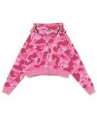 【ア ベイシング エイプ/A BATHING APE】のCOLOR CAMO CRYSTAL STONE SHARK CROPPED FULL ZIP HOODIE L 人気、トレンドファッション・服の通販 founy(ファニー) ファッション Fashion レディースファッション Fashion for Women クリスタル Crystal, Swarovski クロップド Cropped, Short Length ストーン Stone, Gem-Like プリント Print, Printed Pattern モチーフ Motif, Design Theme 無地 Plain, Solid Color thumbnail PINK|ID: prp329100004647297 ipo3291000000033546833