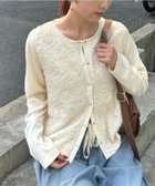 【チャオパニックティピー/CIAOPANIC TYPY】のレースドッキングリブスナップカーデ オフホワイト|ID: prp329100004647306 ipo3291000000033546934