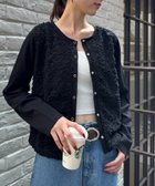 【チャオパニックティピー/CIAOPANIC TYPY】のレースドッキングリブスナップカーデ ブラック|ID: prp329100004647306 ipo3291000000033546937