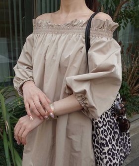 【コーナーズ/CORNERS】のナイロンタフタオフショルワンピース 人気、トレンドファッション・服の通販 founy(ファニー) ファッション Fashion レディースファッション Fashion for Women ワンピース Dresses |ID:prp329100004647315