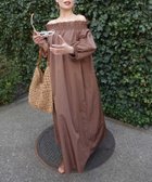 【コーナーズ/CORNERS】のナイロンタフタオフショルワンピース 人気、トレンドファッション・服の通販 founy(ファニー) ファッション Fashion レディースファッション Fashion for Women ワンピース Dresses thumbnail ブラウン|ID: prp329100004647315 ipo3291000000033547069