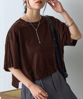 【コロニートゥーワンスリーナイン/COLONY 2139】のシアーベロアワイドクロップドTシャツ 人気、トレンドファッション・服の通販 founy(ファニー) ファッション Fashion レディースファッション Fashion for Women トップス・カットソー Cut & Sew Tops シャツ・ブラウス・オフィスカジュアル Elegant Blouses & Button-Ups ロングTシャツ・Tシャツ Longline T-Shirts & Tees ベロアトップス Velour Tops / Velvet-Look Items おすすめ Recommended / Our Picks インナー Innerwear クロップド Cropped, Short Length シアー Sheer, See-Through トレンド Trend, Trending Now ベロア Velour, Soft Velvet エレガント 上品 Elegant |ID:prp329100004647316