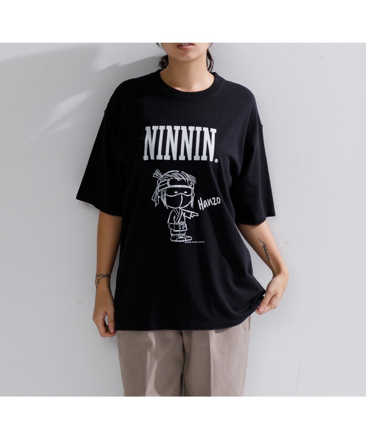 【アメリカンラグ シー/AMERICAN RAG CIE】の【MEN , WOMEN】NIN-NIN TEE 1 インテリア・キッズ・メンズ・レディースファッション・服の通販 founy(ファニー) 　ファッション　Fashion　レディースファッション　Fashion for Women　おすすめ　Recommended / Our Picks　モチーフ　Motif, Design Theme　ブラック|ID: prp329100004647337 ipo3291000000033547402
