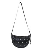【コンバーストウキョウ/CONVERSE TOKYO】のSTUDS MOON SHOULDER BAG 人気、トレンドファッション・服の通販 founy(ファニー) ファッション Fashion レディースファッション Fashion for Women バッグ Bags おすすめ Recommended / Our Picks ギフト プレゼント Gift / Present サークル Circle, Round Design ショルダー Shoulder, Shoulder Strap スタッズ Studs, Metal Accents ハーフ Half, Half-Length ポケット Pocket, Pocket Detail エレガント 上品 Elegant 財布 Wallet, Purse thumbnail ブラック|ID: prp329100004647341 ipo3291000000033547417