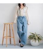 【ローリーズファーム/LOWRYS FARM】の2WAYフリルクロスブラウス 人気、トレンドファッション・服の通販 founy(ファニー) ファッション Fashion レディースファッション Fashion for Women トップス・カットソー Cut & Sew Tops シャツ・ブラウス・オフィスカジュアル Elegant Blouses & Button-Ups おすすめ Recommended / Our Picks デニム Denim, Jeans Material フリル Frill, Ruffle ボトム Bottoms, Lower Wear リネン Linen, Linen Fabric thumbnail アイボリー|ID: prp329100004647363 ipo3291000000033547688