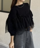 【ゼヴォン/Thevon】のチュールビスチェドッキングニット ブラック|ID: prp329100004647376 ipo3291000000033547898