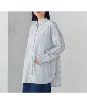 【コムサイズム/COMME CA ISM】のサッカーストライプシャツ 人気、トレンドファッション・服の通販 founy(ファニー) ファッション Fashion レディースファッション Fashion for Women トップス・カットソー Cut & Sew Tops シャツ・ブラウス・オフィスカジュアル Elegant Blouses & Button-Ups サッカー Seersucker, Summer Fabric ストライプ Stripe, Striped Pattern デニム Denim, Jeans Material パイピング Piping, Trim Design ポケット Pocket, Pocket Detail ワンポイント One Point, Statement Accent |ID:prp329100004647391