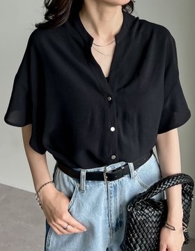 【リエディ/Re:EDIT】のポーラフレアスリーブ切り替え半袖ブラウス 人気、トレンドファッション・服の通販 founy(ファニー) ファッション Fashion レディースファッション Fashion for Women トップス・カットソー Cut & Sew Tops シャツ・ブラウス・オフィスカジュアル Elegant Blouses & Button-Ups シンプル Simple, Minimal スラックス Slacks, Dress Pants バランス Balance, Style Balance フレア Flare, Flared リラックス Relax, Relaxed Fit エレガント 上品 Elegant ビジネス 仕事 通勤 Business / Work / Commuting 半袖 Short Sleeve, Half Sleeve 夏 Summer |ID:prp329100004647403
