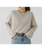 【グローバルワーク/GLOBAL WORK】のペーパーヤーンドルマンプルオーバー/577961 人気、トレンドファッション・服の通販 founy(ファニー) ファッション Fashion レディースファッション Fashion for Women トップス・カットソー Cut & Sew Tops カジュアルプルオーバー・ニットトップス Pullovers & Knit Tops / Casual Pullovers カットオフ Cut-Off Design キャミソール Camisole, Spaghetti Strap Top シアー Sheer, See-Through プレート Plate, Dish メタル Metal, Metal Parts エレガント 上品 Elegant thumbnail ナチュラル51|ID: prp329100004647406 ipo3291000000033642692
