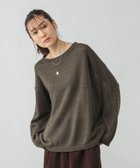 【グローバルワーク/GLOBAL WORK】のペーパーヤーンドルマンプルオーバー/577961 人気、トレンドファッション・服の通販 founy(ファニー) ファッション Fashion レディースファッション Fashion for Women トップス・カットソー Cut & Sew Tops カジュアルプルオーバー・ニットトップス Pullovers & Knit Tops / Casual Pullovers カットオフ Cut-Off Design キャミソール Camisole, Spaghetti Strap Top シアー Sheer, See-Through プレート Plate, Dish メタル Metal, Metal Parts エレガント 上品 Elegant thumbnail ダークブラウン58|ID: prp329100004647406 ipo3291000000033642694