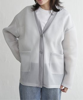 【ヴァンス エクスチェンジ/VENCE EXCHANGE】のシアーダンボールカーディガン 人気、トレンドファッション・服の通販 founy(ファニー) ファッション Fashion レディースファッション Fashion for Women トップス・カットソー Cut & Sew Tops カーディガン・羽織り Layered Style Cardigans おすすめ Recommended / Our Picks エアリー Airy Texture シアー Sheer, See-Through シンプル Simple, Minimal タンク Tank Top, Sleeveless Top デニム Denim, Jeans Material バランス Balance, Style Balance フォルム Silhouette, Form プリーツ Pleats, Pleated ワイド Wide, Wide Fit |ID:prp329100004647415