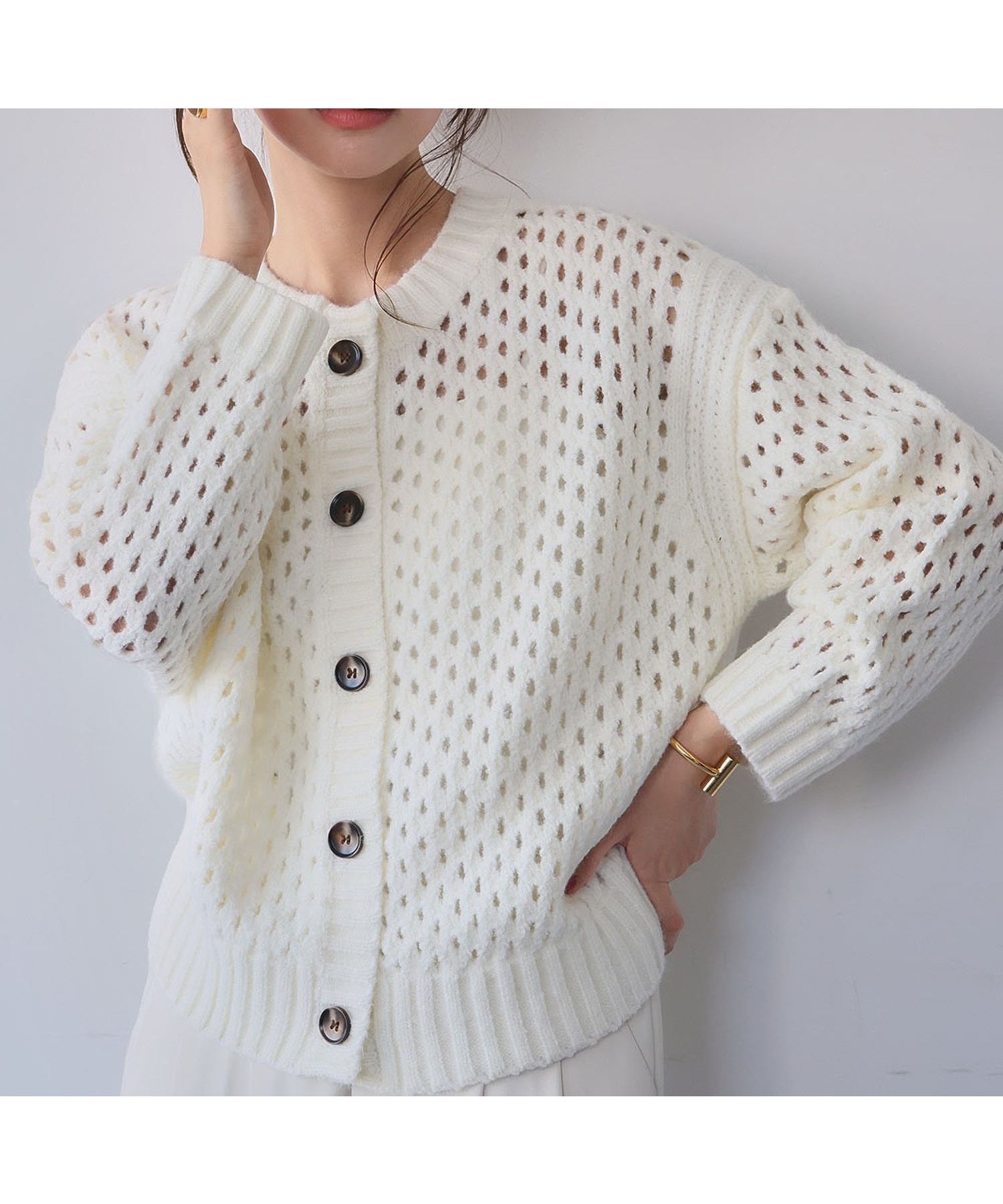 【ガール/GIRL】のメッシュ ニット カーディガン インテリア・キッズ・メンズ・レディースファッション・服の通販 founy(ファニー) 　ファッション　Fashion　レディースファッション　Fashion for Women　トップス・カットソー　Cut & Sew Tops　ニット　Knit Tops & Sweaters　カーディガン・羽織り　Layered Style Cardigans　インナー　Innerwear　カーディガン　Cardigan, Knitwear　シンプル　Simple, Minimal　デニム　Denim, Jeans Material　トレンド　Trend, Trending Now　フェミニン　Feminine, Girly　マキシ　Maxi, Full Length　メッシュ　Mesh, Net Fabric　ロング　Long, Long-Length　人気　Popular, Best Seller　A/W・秋冬　Autumn/Winter　透かし　Cut-Out, Lacework　OWH|ID: prp329100004647419 ipo3291000000033548305
