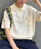 【チャオパニックティピー/CIAOPANIC TYPY】の【UNISEX】サマーニットポロシャツ アイボリー|ID: prp329100004647449 ipo3291000000033548577