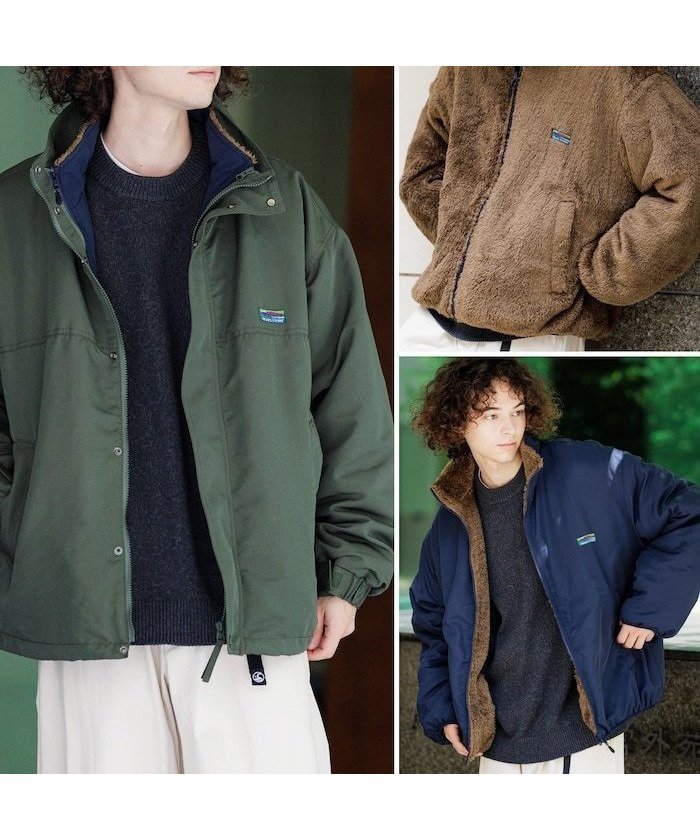 【フリークスストア/FREAK'S STORE】のリバーシブルライナーセット 4way スタンドカラー ブルゾン / ナイロンフリース ライナーセット / 2枚セット 【限定展開】 25AW インテリア・キッズ・メンズ・レディースファッション・服の通販 founy(ファニー) 　ファッション　Fashion　メンズファッション　Fashion for Men　ヴィンテージ　Vintage Style　カットソー　Cut and Sewn Top　カーゴパンツ　Cargo Pants, Utility Pants　今季　This Season, Current Season　シンプル　Simple, Minimal　スタンド　Stand Collar, Upright Stand　スラックス　Slacks, Dress Pants　デニム　Denim, Jeans Material　トレンド　Trend, Trending Now　ドローコード　Drawcord, Drawstring Cord　定番　Standard, Basic Item　ビッグ　Big, Oversized　ブルゾン　Blouson, Bomber Jacket　ボトム　Bottoms, Lower Wear　防寒　Cold Protection, Winter-Ready　ライナー　Liner, Inner Layer　リバーシブル　Reversible, Two-Sided　ワイド　Wide, Wide Fit　ワンポイント　One Point, Statement Accent　A/W・秋冬　Autumn/Winter　冬　Winter / This Winter　おすすめ　Recommended / Our Picks　2025年　2025　2025-2026秋冬・A/W　Autumn/Winter 2025–26 AW25–26　オリーブ|ID: prp329100004647477 ipo3291000000033548908