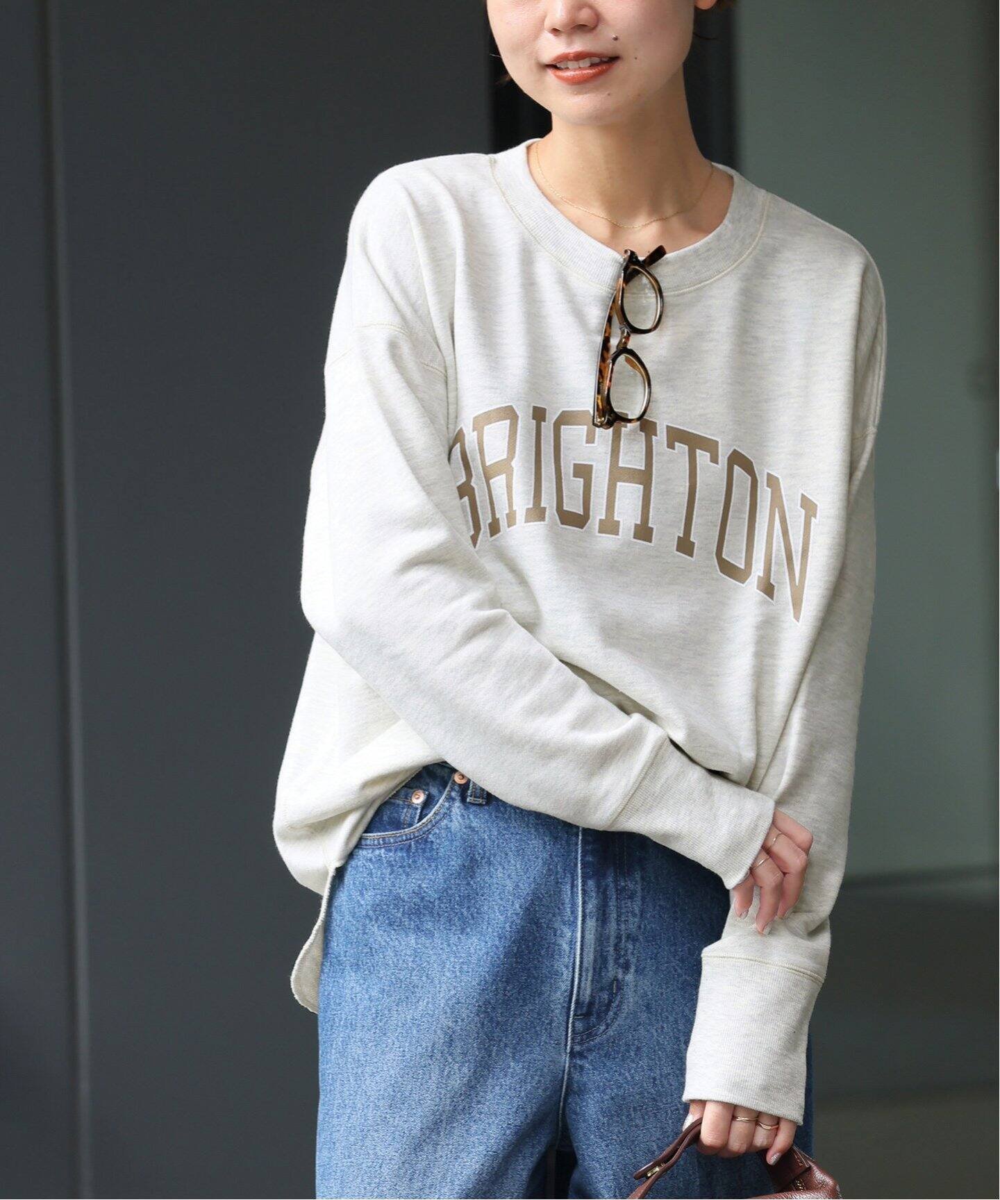 【ジャーナルスタンダード レリューム/JOURNAL STANDARD relume】のBRIGHTONロゴスウェット 人気、トレンドファッション・服の通販 founy(ファニー) 　ファッション　Fashion　レディースファッション　Fashion for Women　トップス・カットソー　Cut & Sew Tops　レディースパーカー・カジュアルフーディー　Casual Hoodies & Sweatshirts　スウェット・クルーネックトップス　Sweatshirts & Crewnecks / Relaxed Fit Sweat Tops　2025年　2025　2025春夏・S/S　Spring/Summer 2025 SS25　ベーシック　Basic, Essential　ラウンド　Round, Round Neck　 other-1|ID: prp329100004647497 ipo3291000000033549066