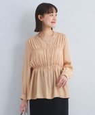 【ユナイテッドアローズ/UNITED ARROWS】のシャーリング Vネック ブラウス BEIGE|ID: prp329100004647508 ipo3291000000033549140