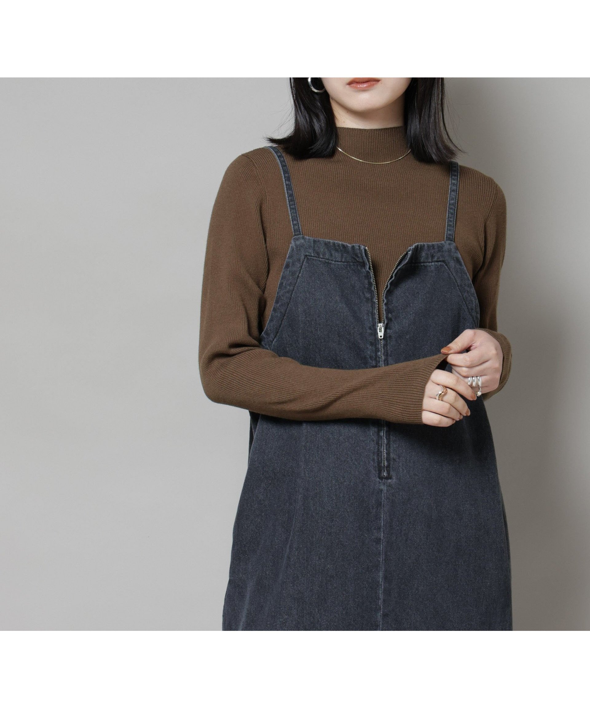 【ナノ ユニバース/nano universe】のハイネックリブニットトップス インテリア・キッズ・メンズ・レディースファッション・服の通販 founy(ファニー) 　ファッション　Fashion　レディースファッション　Fashion for Women　トップス・カットソー　Cut & Sew Tops　ニット　Knit Tops & Sweaters　インナー　Innerwear　ウォッシャブル　Machine Washable　キャミワンピース　Cami Dress, Slip Dress　コンパクト　Compact, Small Size　サロペット　Overalls, Salopette　シルバー　Silver, Metallic Silver　シンプル　Simple, Minimal　ジャケット　Jacket, Outerwear　ネックレス　Necklace, Pendant Necklace　ハイネック　High Neck, Mock Neck　フィット　Fit, Slim Fit　ベーシック　Basic, Essential　おすすめ　Recommended / Our Picks　エレガント 上品　Elegant　2025年　2025　2025-2026秋冬・A/W　Autumn/Winter 2025–26 AW25–26　ブラウン|ID: prp329100004647526 ipo3291000000033549334
