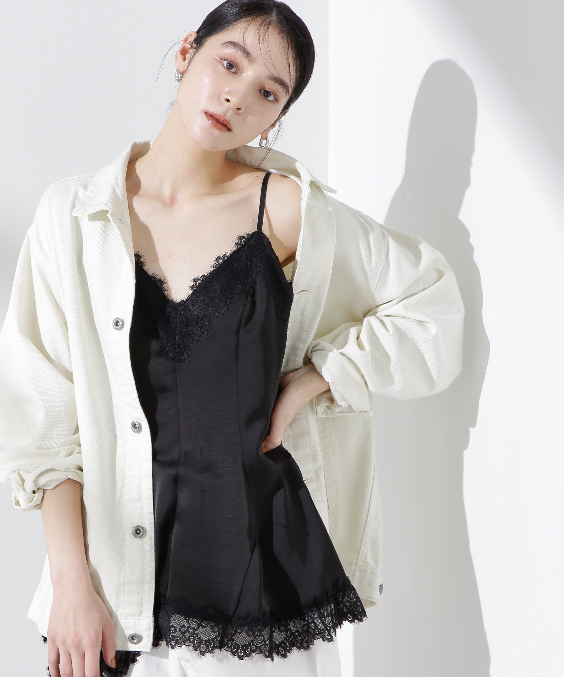 【ナノ ユニバース/nano universe】のアシンメトリーレースミニワンピース 人気、トレンドファッション・服の通販 founy(ファニー) 　ファッション　Fashion　レディースファッション　Fashion for Women　ワンピース　Dresses　ウォッシャブル　Machine Washable　キャミソール　Camisole, Spaghetti Strap Top　サテン　Satin, Glossy Fabric　デニム　Denim, Jeans Material　ランジェリー　Lingerie, Intimate Wear　おすすめ　Recommended / Our Picks　夏　Summer　エレガント 上品　Elegant　2025年　2025　2025春夏・S/S　Spring/Summer 2025 SS25　 other-1|ID: prp329100004647559 ipo3291000000033549617