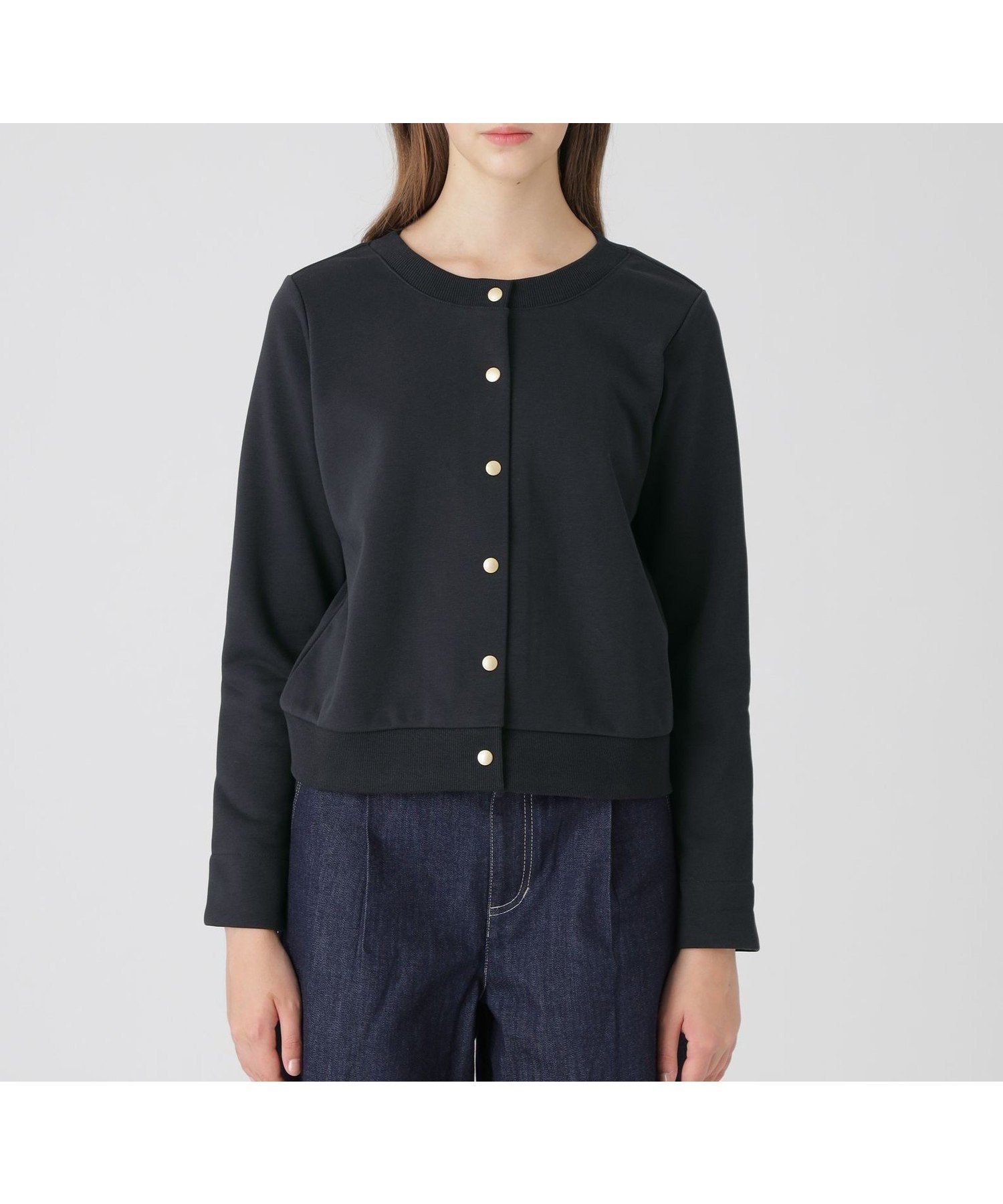 【ブルーレーベル クレストブリッジ/BLUE LABEL CRESTBRIDGE】のコンパクトソフト裏毛カーディガン インテリア・キッズ・メンズ・レディースファッション・服の通販 founy(ファニー) 　ファッション　Fashion　レディースファッション　Fashion for Women　トップス・カットソー　Cut & Sew Tops　カーディガン・羽織り　Layered Style Cardigans　カーディガン　Cardigan, Knitwear　コンパクト　Compact, Small Size　ドット　Polka Dot, Dot Pattern　ロング　Long, Long-Length　ネイビー|ID: prp329100004647566 ipo3291000000033549651