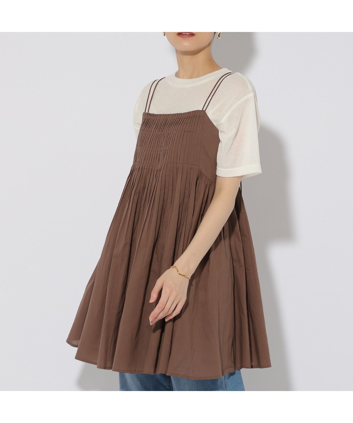 【エルーラ/Elura】のボイルタックキャミブラウス/250764 インテリア・キッズ・メンズ・レディースファッション・服の通販 founy(ファニー) 　ファッション　Fashion　レディースファッション　Fashion for Women　トップス・カットソー　Cut & Sew Tops　キャミソール&ノースリーブ　Camisoles & Sleeveless Tops　シャツ・ブラウス・オフィスカジュアル　Elegant Blouses & Button-Ups　おすすめ　Recommended / Our Picks　インド　Indian Textile　シンプル　Simple, Minimal　デニム　Denim, Jeans Material　再入荷　Restock / Back in Stock　夏　Summer　ダークブラウン58|ID: prp329100004647593 ipo3291000000033549850