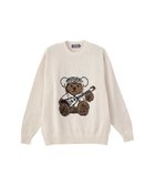 【ヒステリックグラマー/HYSTERIC GLAMOUR / MEN】のHYSTERIC TEDDY FLYING Vジャカード セーター 白|ID: prp329100004647603 ipo3291000000033549984