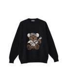 【ヒステリックグラマー/HYSTERIC GLAMOUR / MEN】のHYSTERIC TEDDY FLYING Vジャカード セーター ブラック|ID: prp329100004647603 ipo3291000000033549986