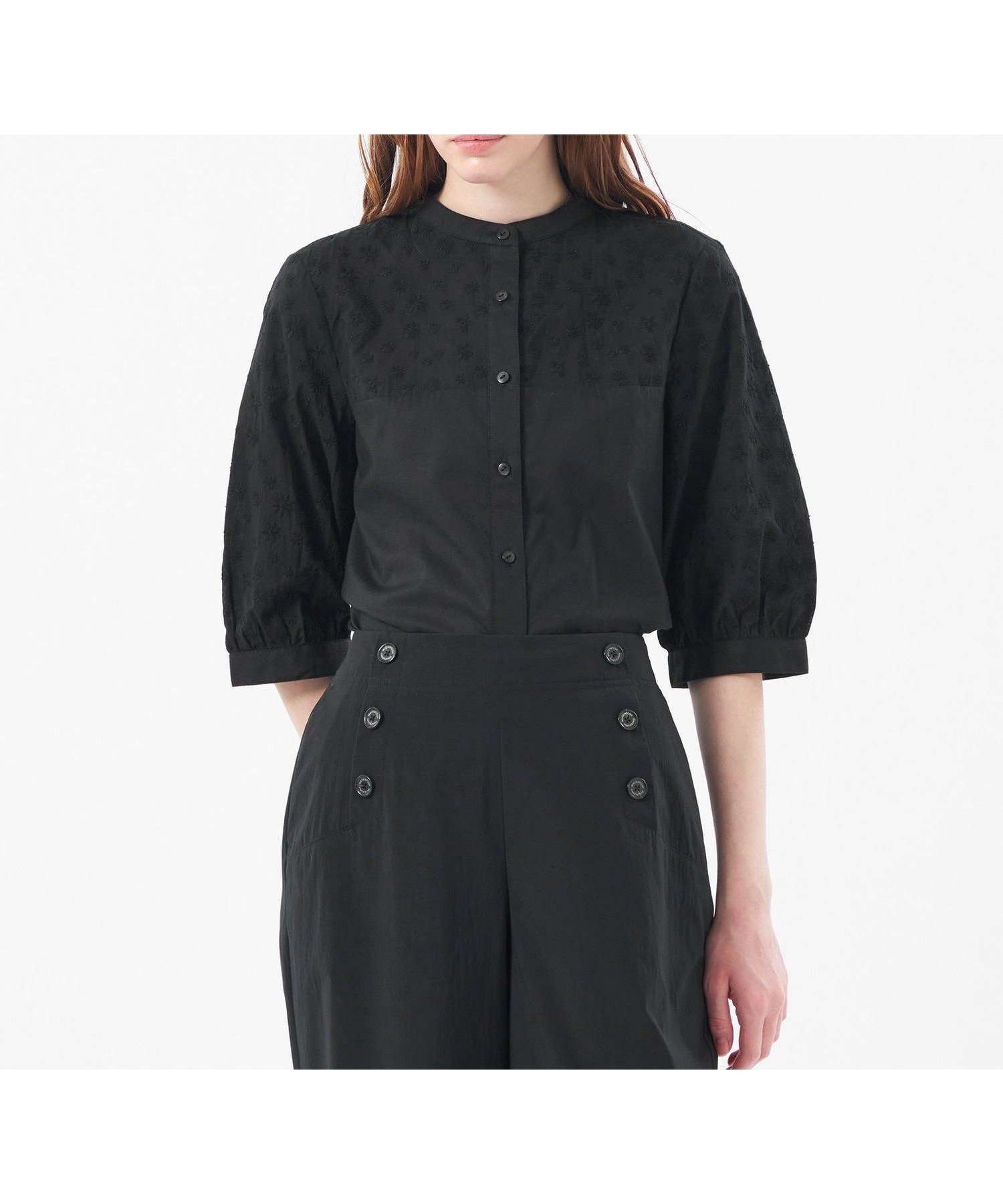 【マッキントッシュ フィロソフィー/MACKINTOSH PHILOSOPHY】のフラワーレースブラウス インテリア・キッズ・メンズ・レディースファッション・服の通販 founy(ファニー) 　ファッション　Fashion　レディースファッション　Fashion for Women　トップス・カットソー　Cut & Sew Tops　シャツ・ブラウス・オフィスカジュアル　Elegant Blouses & Button-Ups　おすすめ　Recommended / Our Picks　ベスト　Vest, Waistcoat　レース　Lace, Lace Fabric　夏　Summer　春　Spring　秋　Autumn　ブラック|ID: prp329100004647616 ipo3291000000033550104
