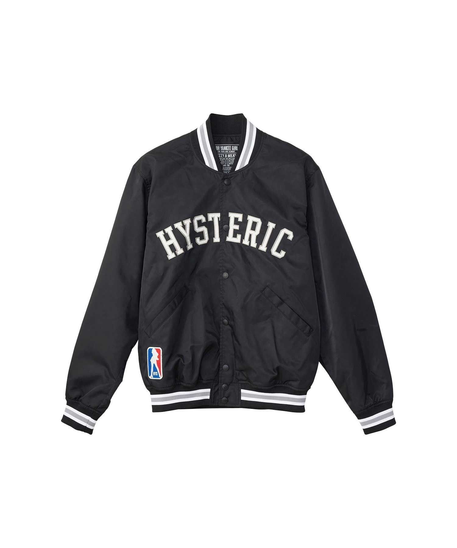 【ヒステリックグラマー/HYSTERIC GLAMOUR / MEN】のHYSTERIC ASSOCIATION スタジャン インテリア・キッズ・メンズ・レディースファッション・服の通販 founy(ファニー) 　ファッション　Fashion　メンズファッション　Fashion for Men　ジャケット　Jacket, Outerwear　スポーツ　Sports, Activewear　プリント　Print, Printed Pattern　モチーフ　Motif, Design Theme　ブラック|ID: prp329100004647618 ipo3291000000033550113