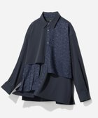 【ハレ/HARE / MEN】のジャガードプリーツフラシシャツ ネイビー84|ID: prp329100004647635 ipo3291000000033550290