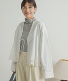【アーバンリサーチ ドアーズ/URBAN RESEARCH DOORS】のレース刺繍Vネックカーディガン OFF WHITE|ID: prp329100004647647 ipo3291000000033550385
