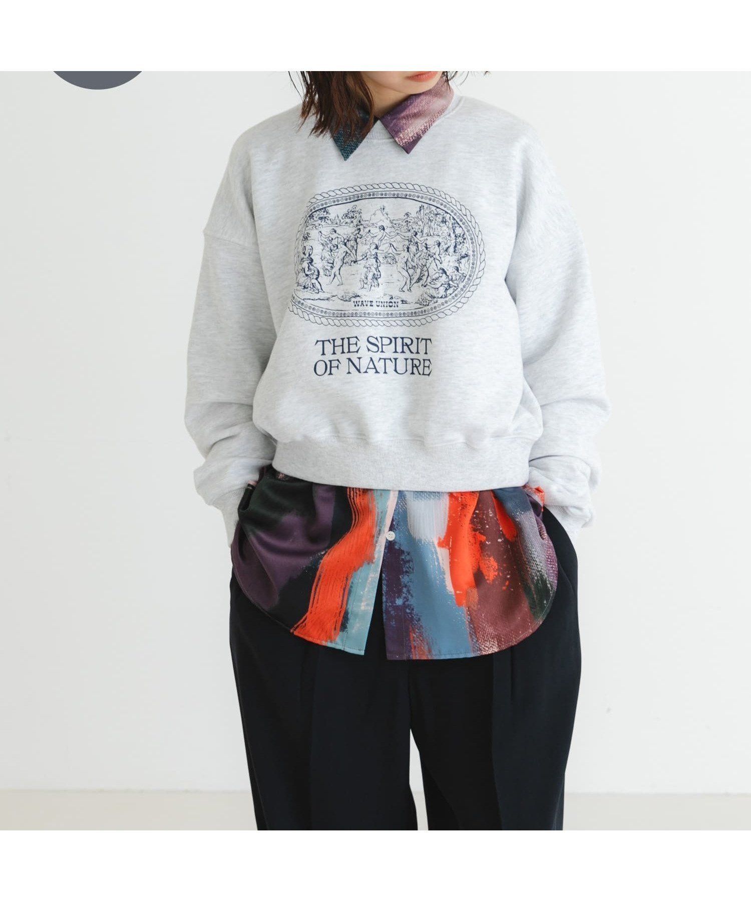 【アーバンリサーチ/URBAN RESEARCH】の『別注』WAVEUNION*URBAN RESEARCH sweat shirts インテリア・キッズ・メンズ・レディースファッション・服の通販 founy(ファニー) 　ファッション　Fashion　レディースファッション　Fashion for Women　トップス・カットソー　Cut & Sew Tops　シャツ・ブラウス・オフィスカジュアル　Elegant Blouses & Button-Ups　レディースパーカー・カジュアルフーディー　Casual Hoodies & Sweatshirts　ロングTシャツ・Tシャツ　Longline T-Shirts & Tees　スウェット・クルーネックトップス　Sweatshirts & Crewnecks / Relaxed Fit Sweat Tops　2025年　2025　2025春夏・S/S　Spring/Summer 2025 SS25　インナー　Innerwear　コンパクト　Compact, Small Size　ジャケット　Jacket, Outerwear　スウェット / スエット　Sweatshirt, Sweatwear　バランス　Balance, Style Balance　プリント　Print, Printed Pattern　別注　Limited Edition, Custom Order　夏　Summer　S/S・春夏　SS, Spring/Summer, Warm Season　h gray|ID: prp329100004647649 ipo3291000000033550394