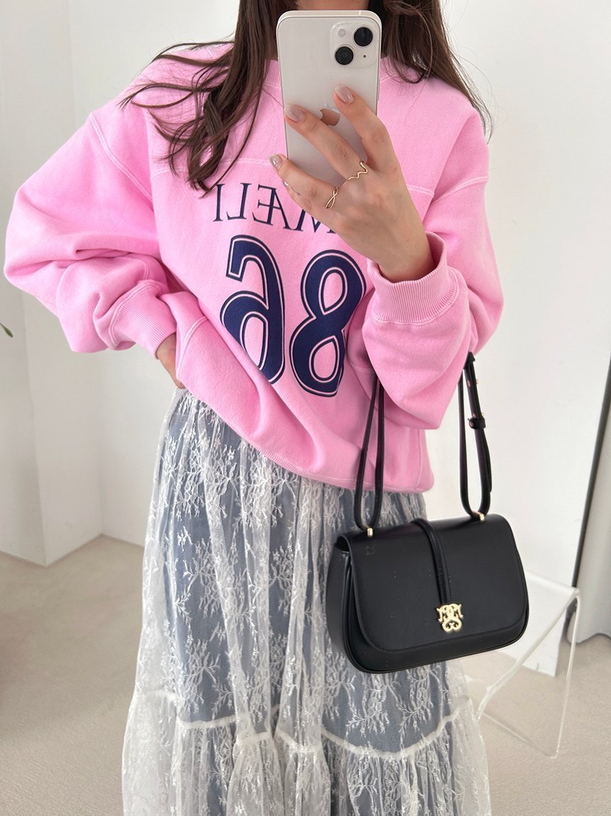【スナイデル/SNIDEL】のナンバーロゴスウェット インテリア・キッズ・メンズ・レディースファッション・服の通販 founy(ファニー) 　ファッション　Fashion　レディースファッション　Fashion for Women　トップス・カットソー　Cut & Sew Tops　レディースパーカー・カジュアルフーディー　Casual Hoodies & Sweatshirts　スウェット・クルーネックトップス　Sweatshirts & Crewnecks / Relaxed Fit Sweat Tops　ヴィンテージ　Vintage Style　ストレート　Straight, Straight Cut　スポーツ　Sports, Activewear　フェミニン　Feminine, Girly　フロント　Front, Front Design　おすすめ　Recommended / Our Picks　PNK[066]|ID: prp329100004647650 ipo3291000000033550402