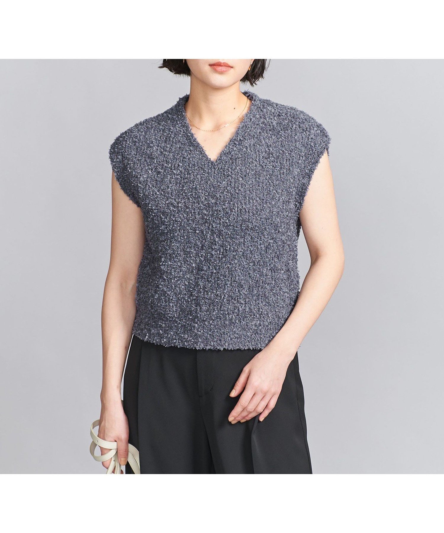 【ビューティ&ユース ユナイテッドアローズ/BEAUTY&YOUTH / UNITED ARROWS】の【WEB限定】ファンシーヤーン Vネックベスト 人気、トレンドファッション・服の通販 founy(ファニー) 　ファッション　Fashion　レディースファッション　Fashion for Women　アウター　Coat / Outerwear Collection　トップス・カットソー　Cut & Sew Tops　ベスト&ジレ / 重ね着スタイル　Vests & Gilets　Vネックトップス　V-Neck Tops / V-Cut Neckline Shirts　春　Spring　コンパクト　Compact, Small Size　シンプル　Simple, Minimal　ノースリーブ　Sleeveless, No-Sleeve　ベスト　Vest, Waistcoat　ベーシック　Basic, Essential　ボトム　Bottoms, Lower Wear　マキシ　Maxi, Full Length　ルーズ　Loose, Oversized　ワイド　Wide, Wide Fit　S/S・春夏　SS, Spring/Summer, Warm Season　おすすめ　Recommended / Our Picks　夏　Summer　 other-1|ID: prp329100004647653 ipo3291000000033550411