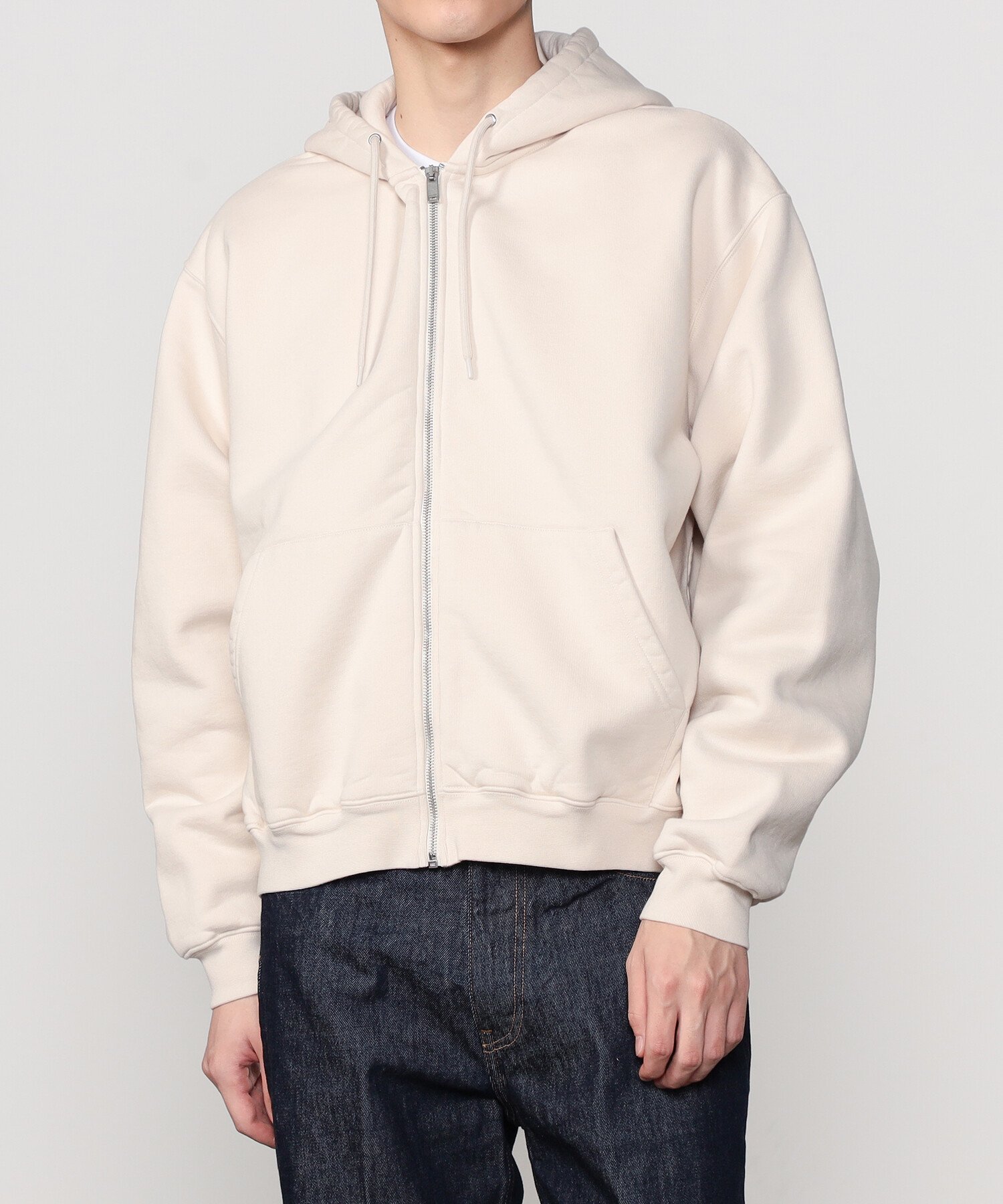 【ビショップ/Bshop / MEN】の別注 コットン ジップパーカー MEN インテリア・キッズ・メンズ・レディースファッション・服の通販 founy(ファニー) 　ファッション　Fashion　メンズファッション　Fashion for Men　ショルダー　Shoulder, Shoulder Strap　シンプル　Simple, Minimal　ドロップ　Drop Shoulder, Dropped Style　バランス　Balance, Style Balance　ポケット　Pocket, Pocket Detail　別注　Limited Edition, Custom Order　OFFWHITE|ID: prp329100004647664 ipo3291000000033550517